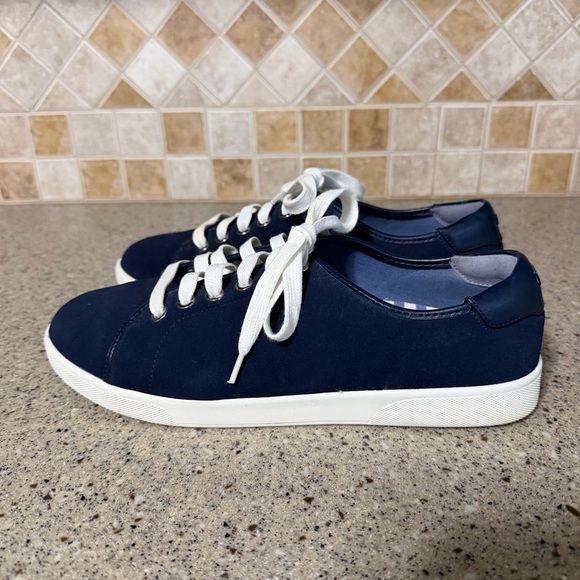 Vionic Shoes - Vionic Sunny Brinley Water Resistant Suede Navy Sneakers Size 8.5 Wide